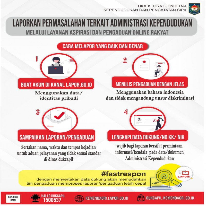 LAPORKAN PERMASALAHAN TERKAIT ADMINISTRASI KEPENDUDUKAN